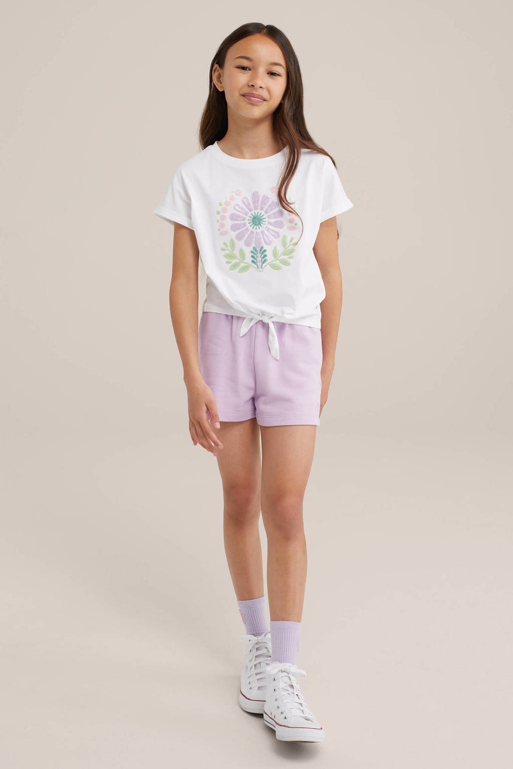 WE Fashion T-shirt met printopdruk wit