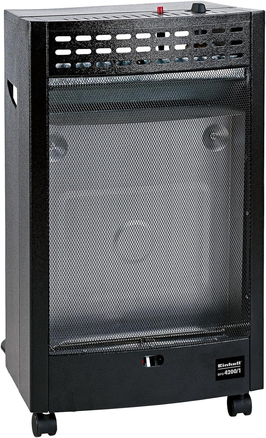 Einhell BFO 4200/1 Blue Flame Gasheizofen, 4,2 kW, für Camping-Gasflaschen, Piezozünder, Gasdruckregler für Außenbereich