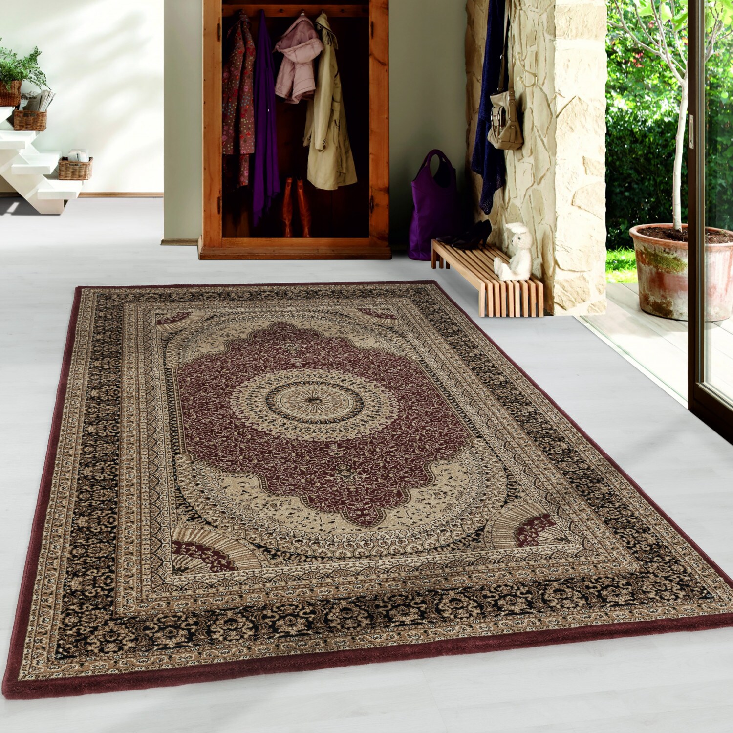 Wunderschöne Orient-Dekor Orientteppich Traditional rechteckig Kurzflor 9mm