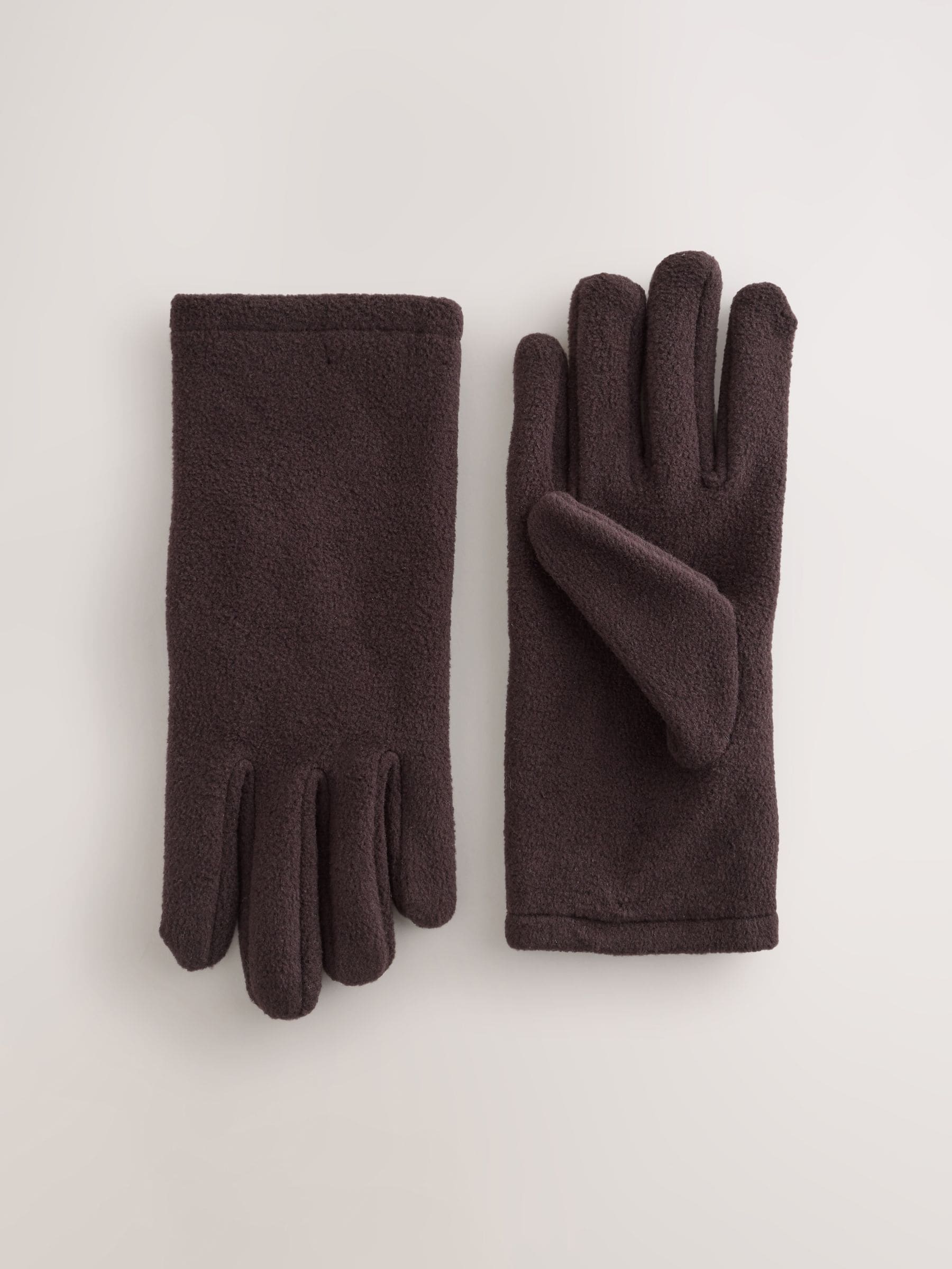 Chocoladebruin - Fleece handschoenen