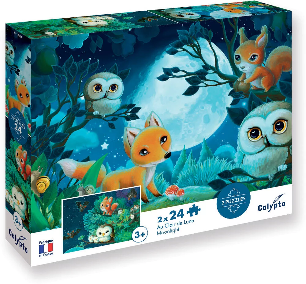 PUZZLE AU CLAIR DE LUNE 24 PIECES X2