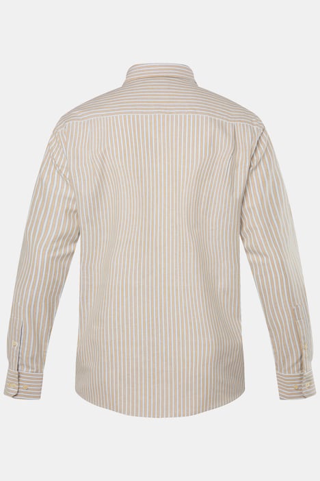 John F. Gee Streifenhemd, Langarm, Buttondown-Kragen, Comfort Fit, bis 8 XL