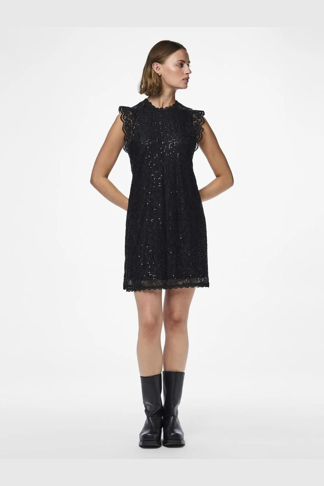 Pieces Pcolline Sl Lace Sequins Dress Cp