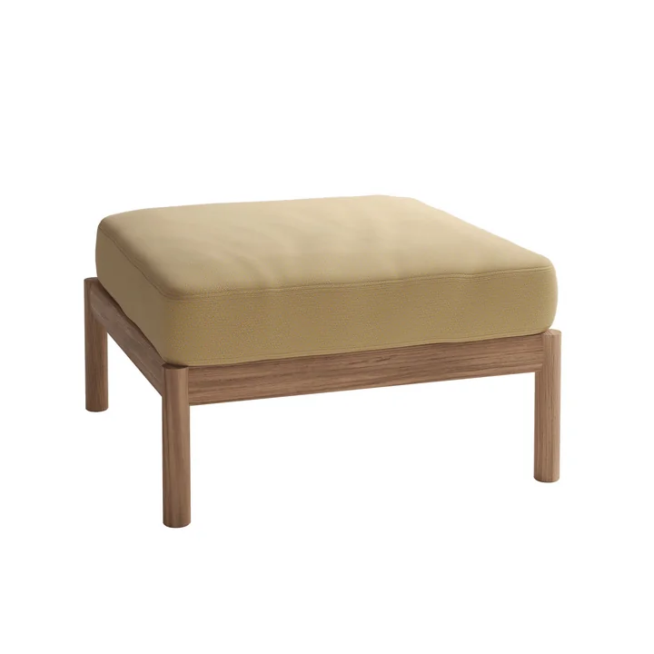 Fritz Hansen - Skagerak Tradition Outdoor Pouf, Teak / honiggelb