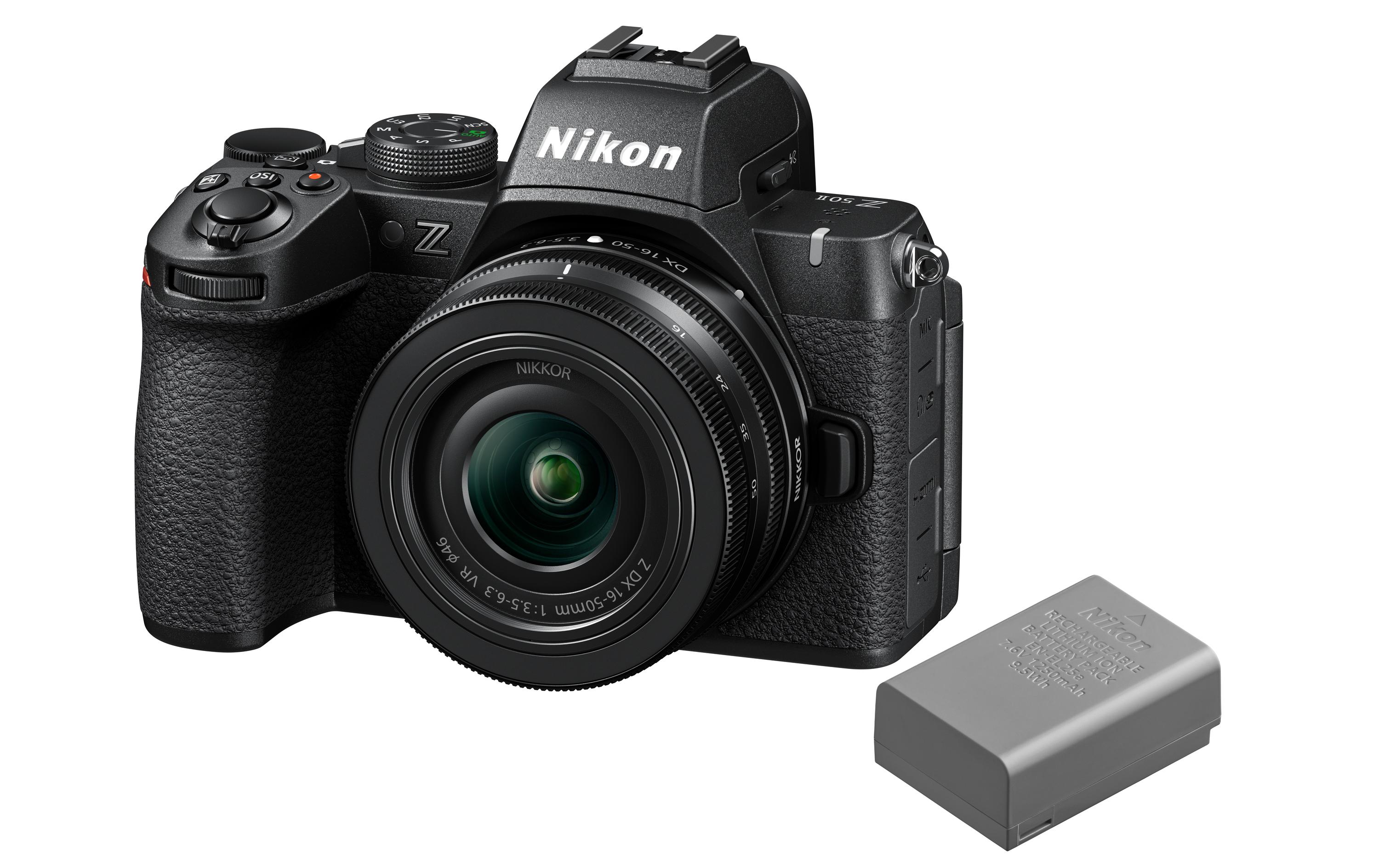 Fotokamera Z50II Kit 16-50 mm, Akku<br>Leistungsstarke spiegellose Digitalkamera mit 16-50 mm Objektiv und Akku