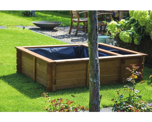 Verhoogde vijver, verhoogd bed dobar Maxime 330 l 150 x 120 x 40 cm bruin