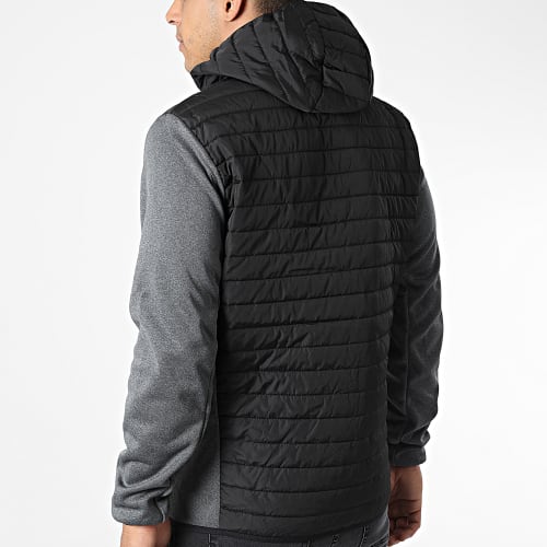 Veste Zippée Capuche Multi Quilted 12182242 Noir Gris Anthracite
