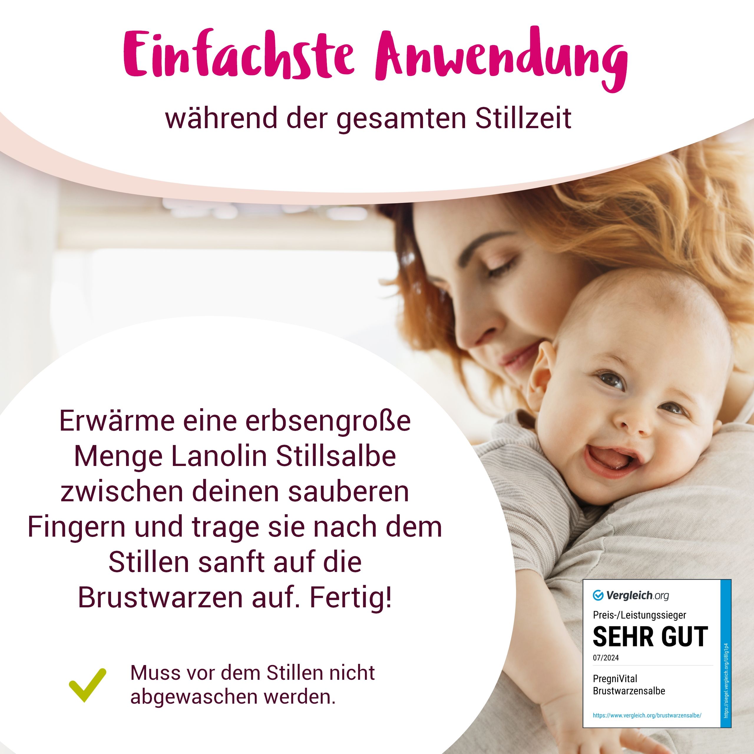 Lanolin Brustwarzensalbe - von PregniVital®