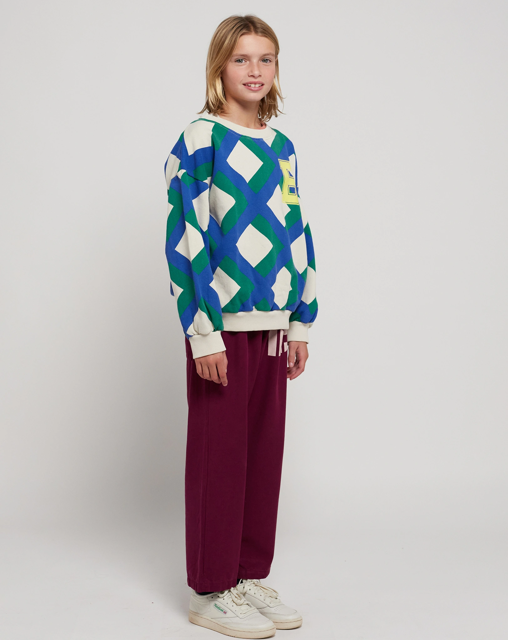 Sweatshirt GIANT CHECK in weiß