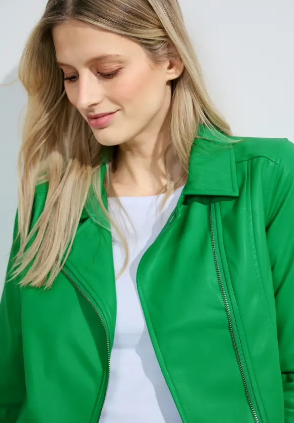 Coole Bikerjacke - celery green