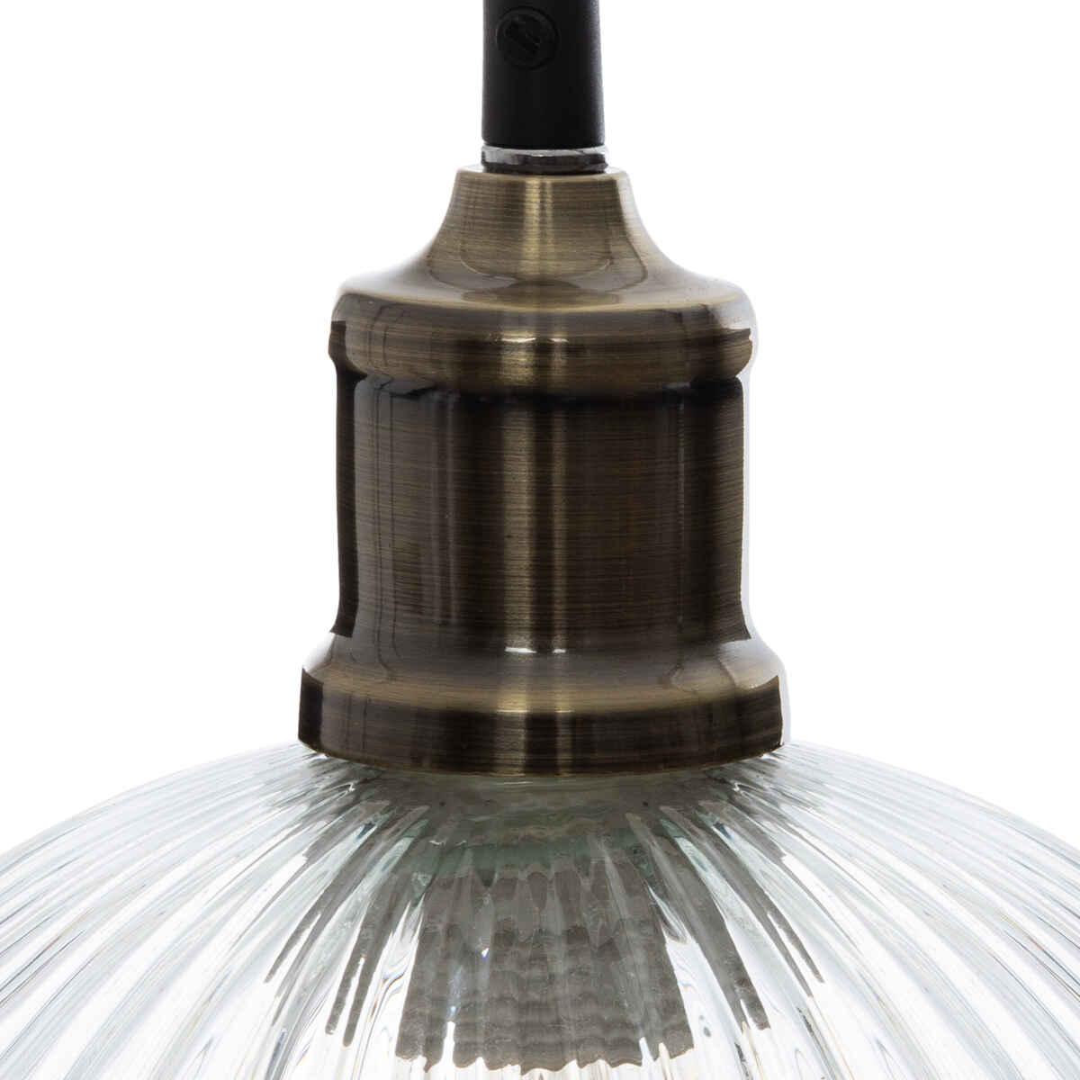 SUSPENSION VERRE TRANSPARENT LAYE D.20CM
