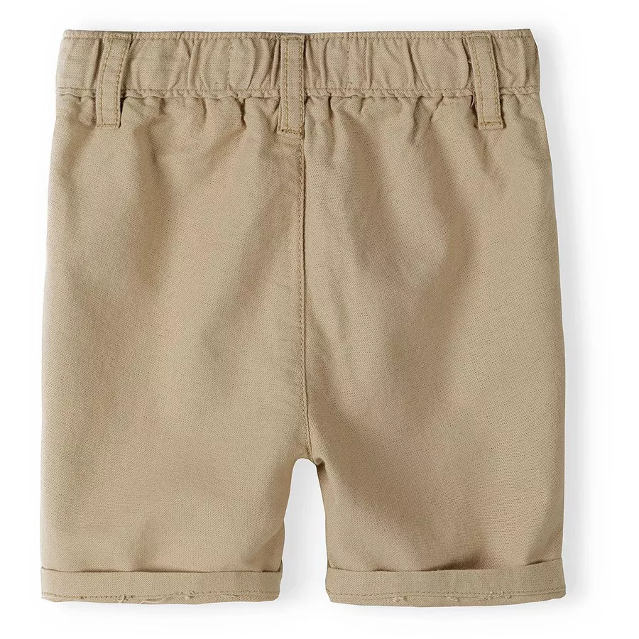 MINOTI Hemd und Shorts im Set Denim-HellblauSandbraun