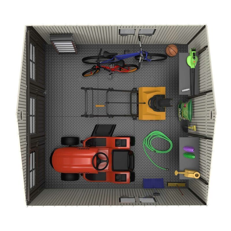 Large Resin Outdoor Shed with Floor-limited quantities!