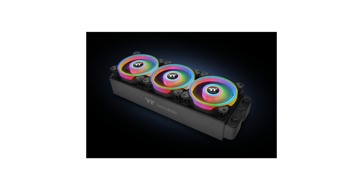 ThermaltakeRiing Quad 14 RGB Radiator Fan TT Premium Edition Single Fan Pack case fan  (Zwart, 140 x 140 x 25 mm)