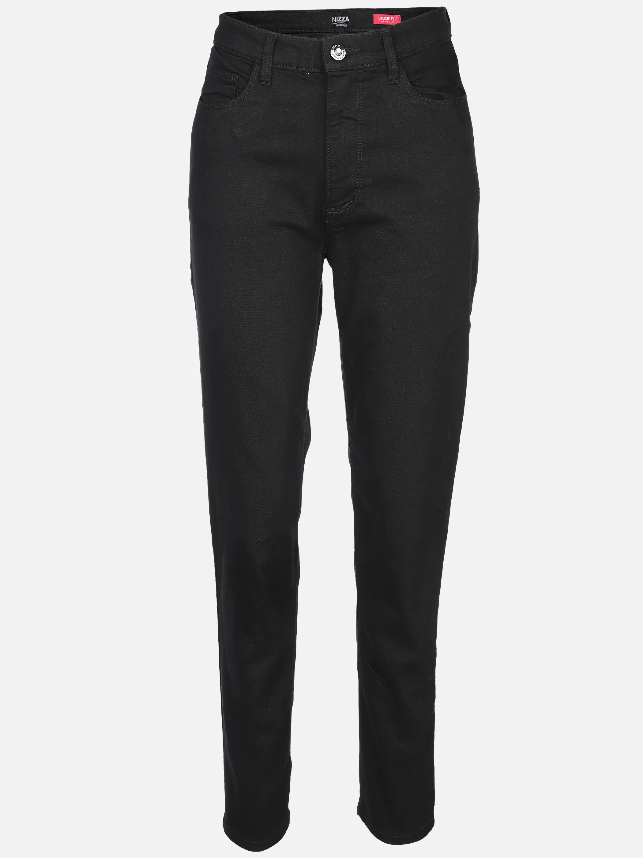 Damen Jeanshose im Tapered Fit mit Strasssteinchen