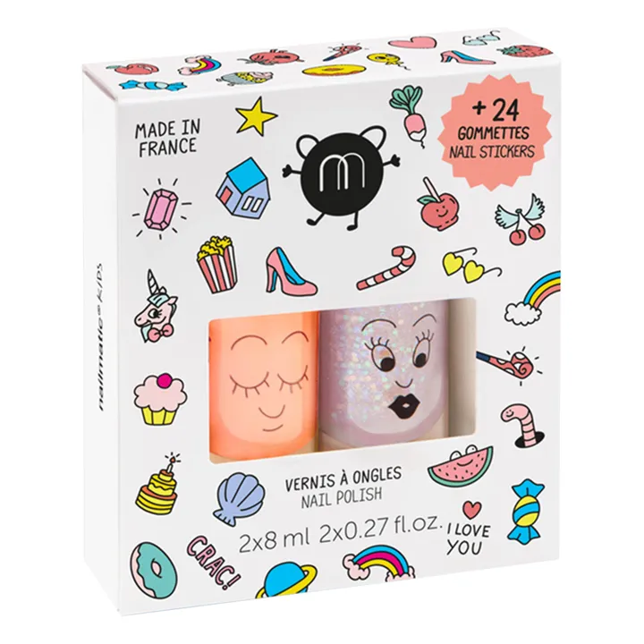 Nailmatic Kids Coffret 2 vernis kids Crac -Flamingo et Polly