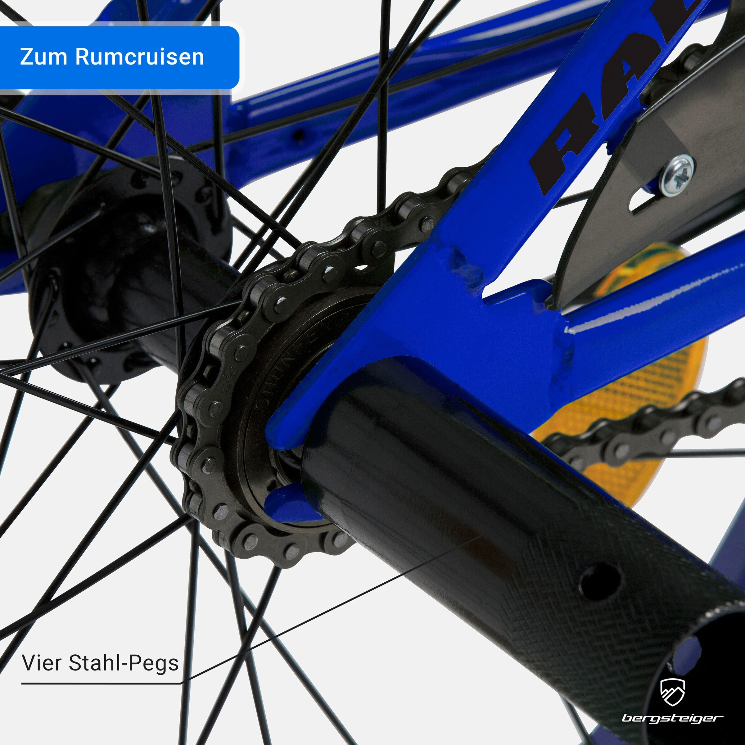 Bergsteiger Kinderfahrrad Monaco 20 Zoll | racing blue