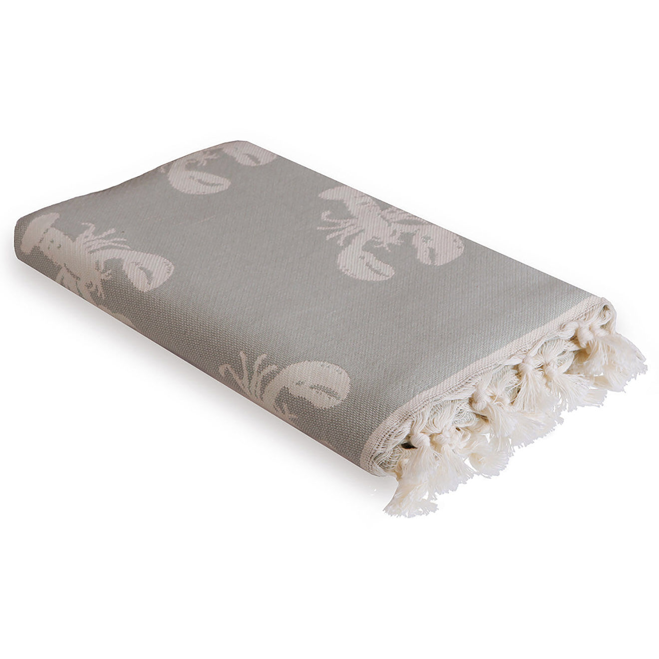 Febronie Fouta reversible Homard taupe - 100x200 cm