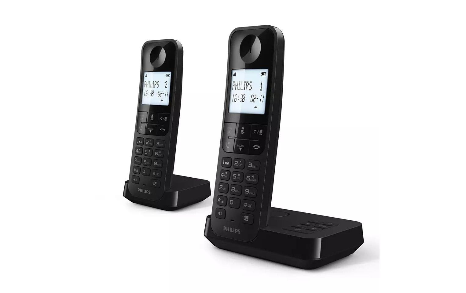 Philips Schnurloses DECT-Telefon »D2752B Duo Schwarz« ( )