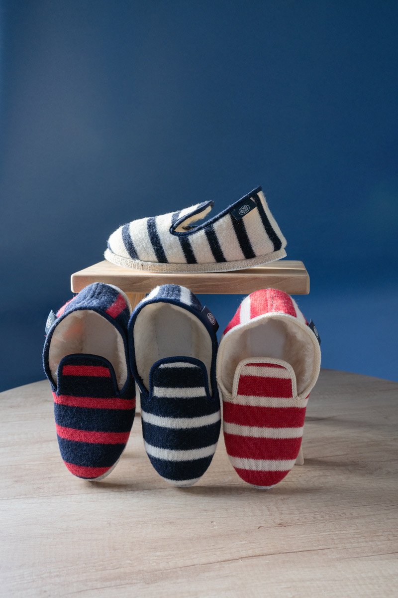 Chaussons rayés 