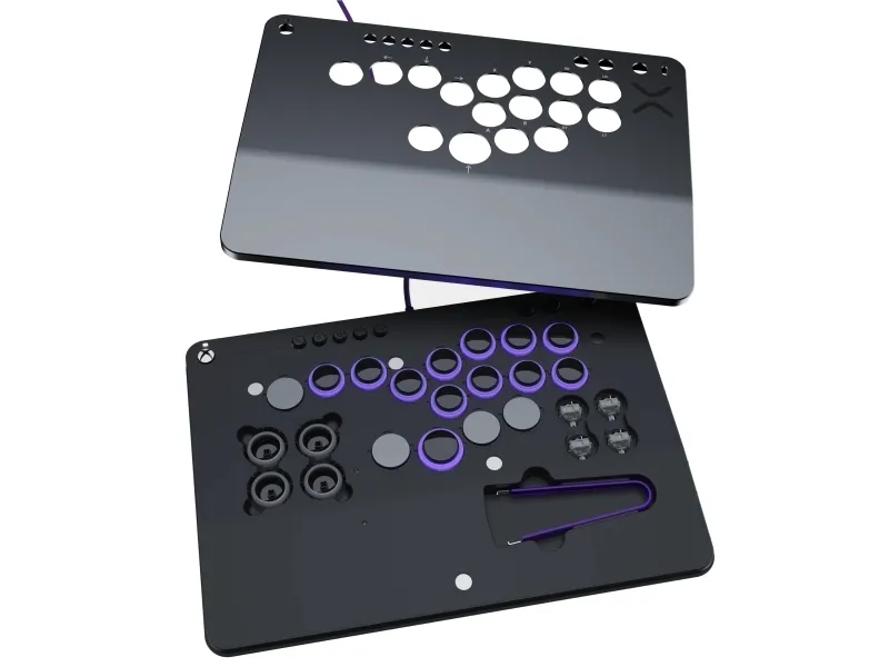 PDP Victrix Pro KO Leverless Fight Stick, Kamppind, PC, Xbox Series S, Xbox Series X, Knappen Makro, Ledningsført, USB, USB Type-C