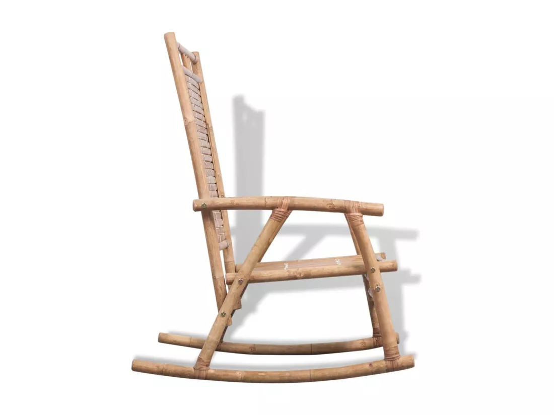 Chaise à bascule en bambou