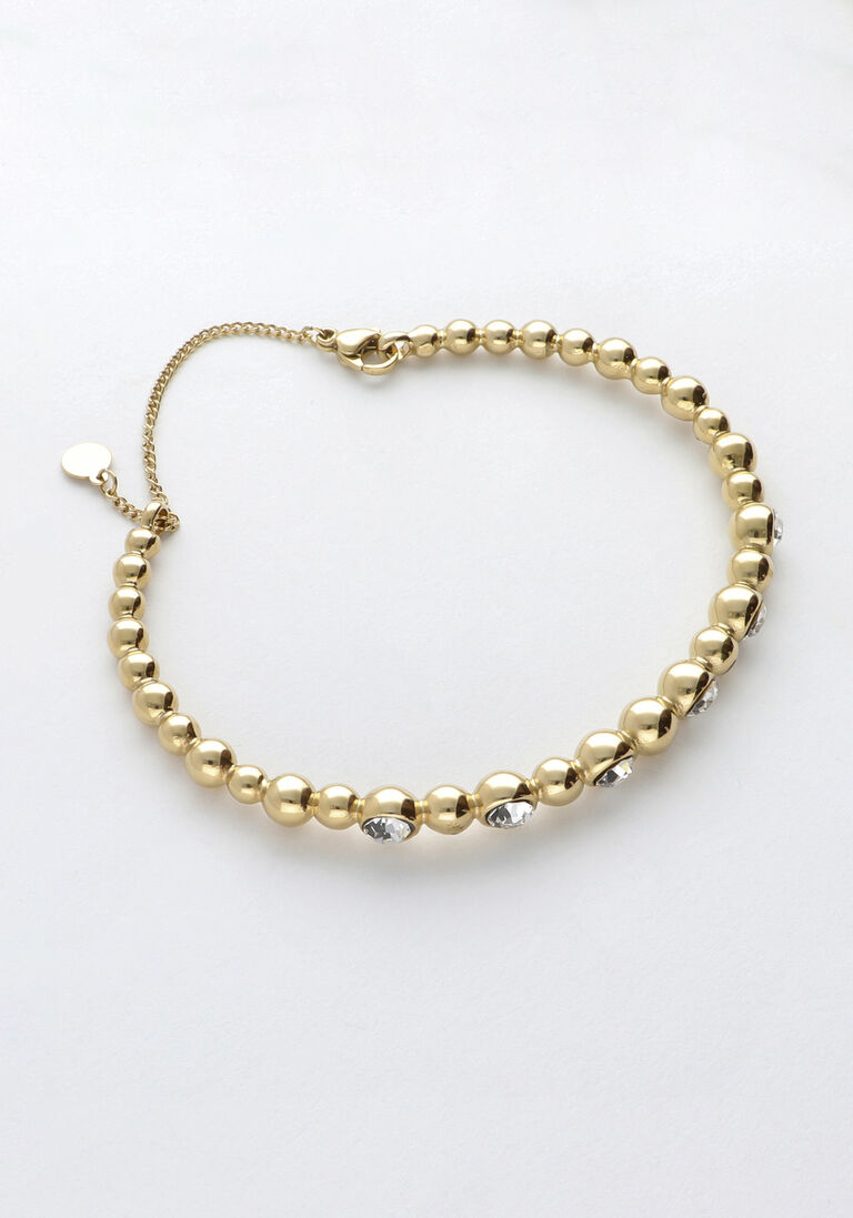 NOTRE-V gouden notre-v armband bangle stone crystal