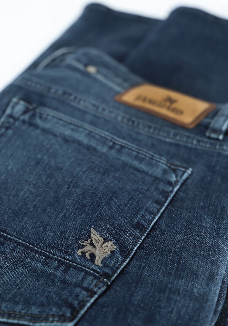 VANGUARD blauwe vanguard slim fit jeans v7 rider steel blue wash