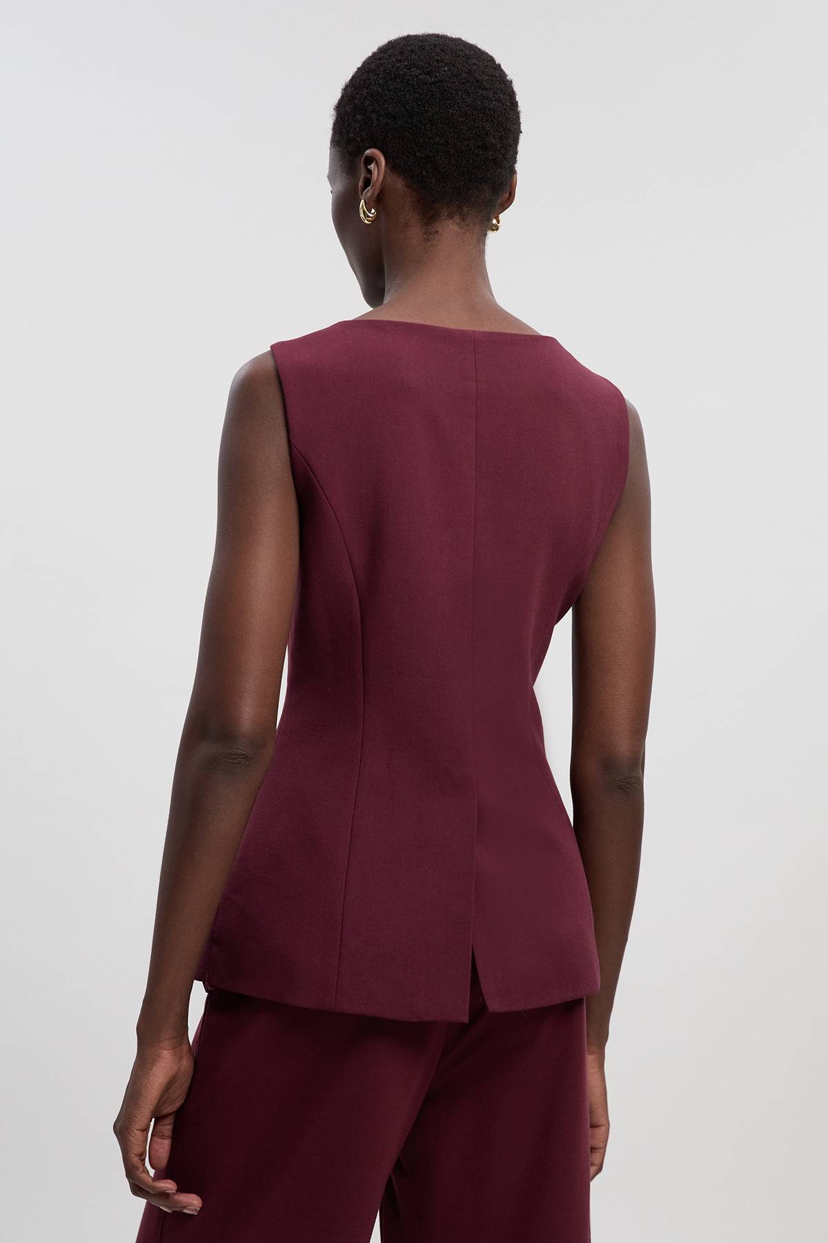 KarenMillen Gilet Ajusté Essential à Détails Boutonnés