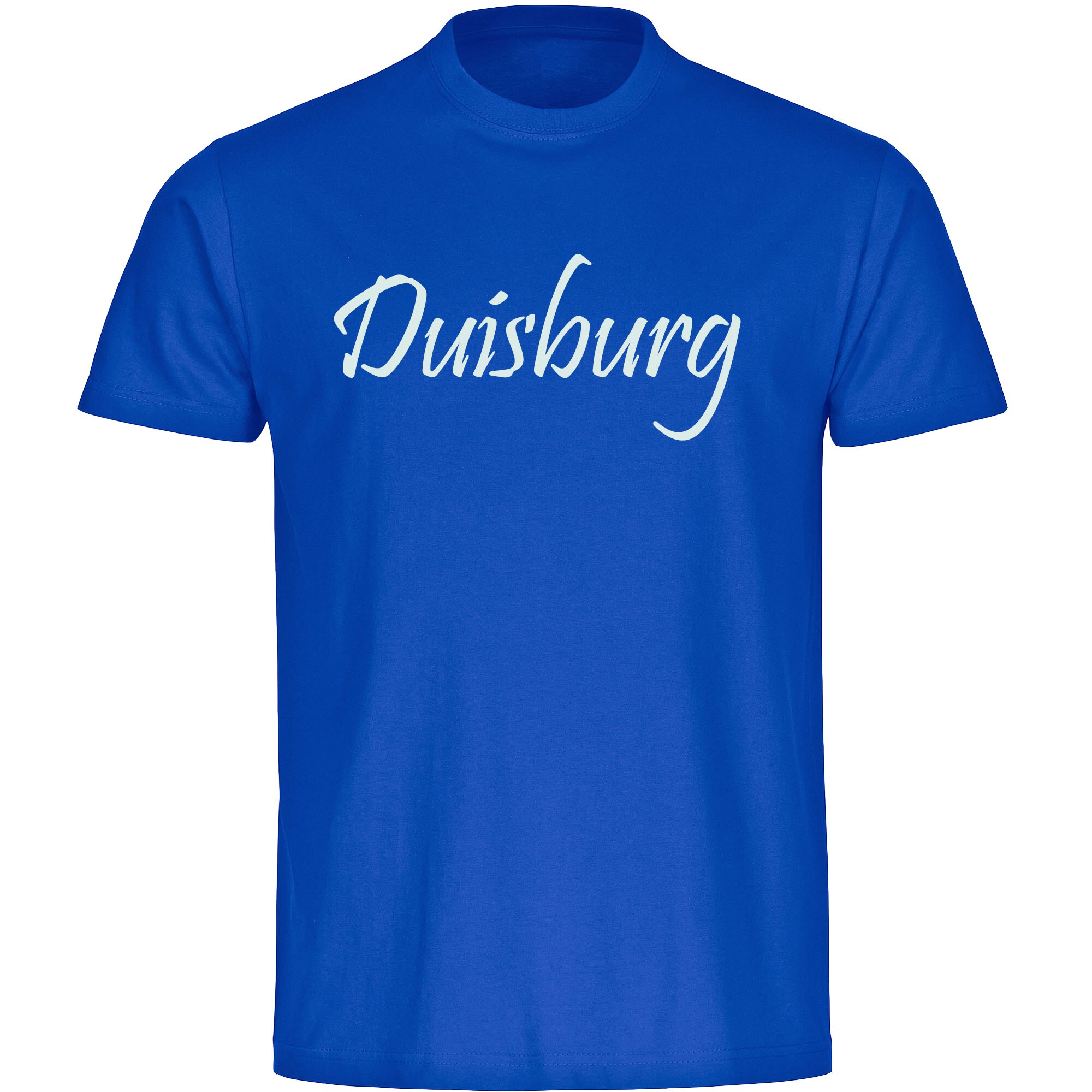 multifanshop® Herren T-Shirt - Duisburg - Schriftzug - Druck weiß
