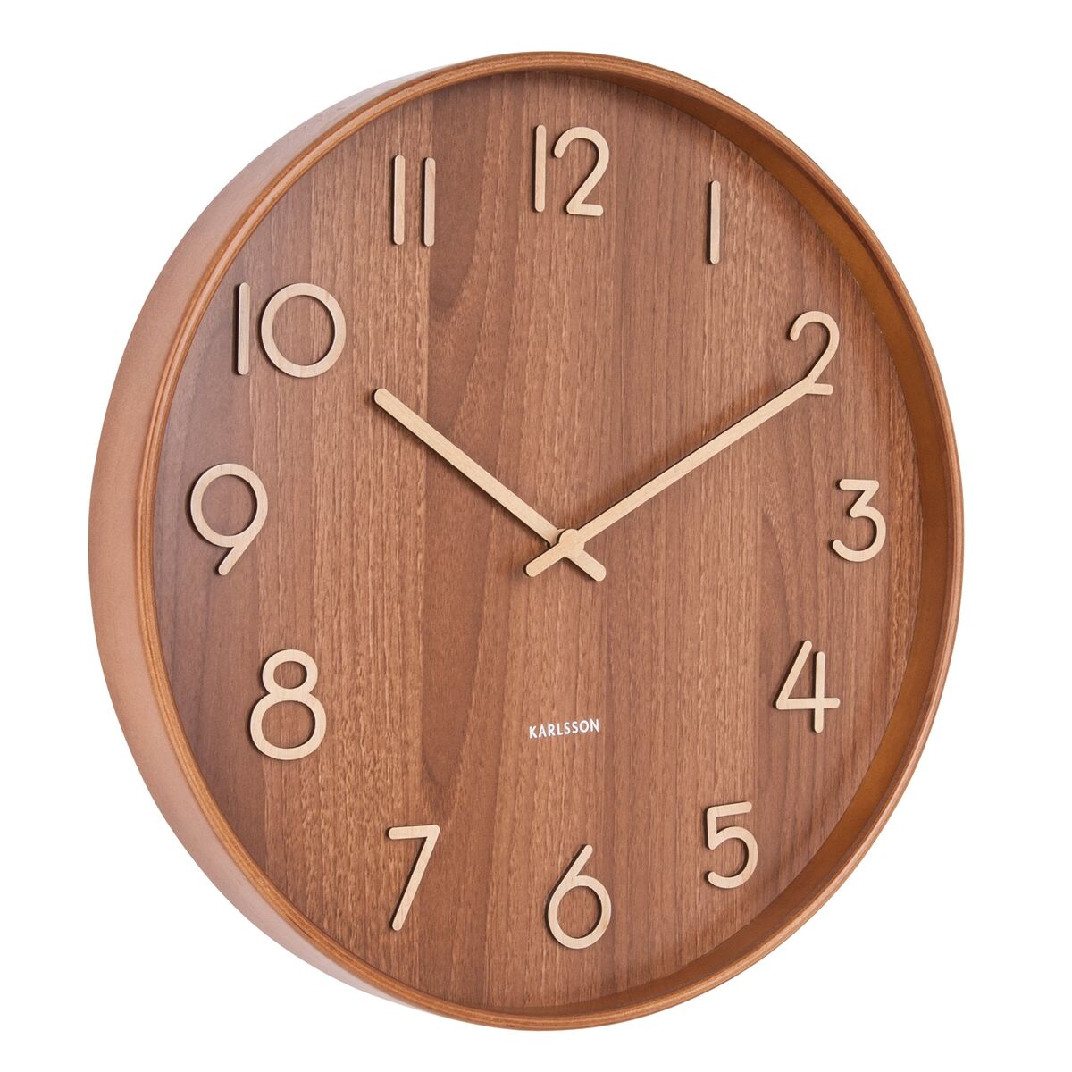 Pure veggklokke 60 cm, dark wood