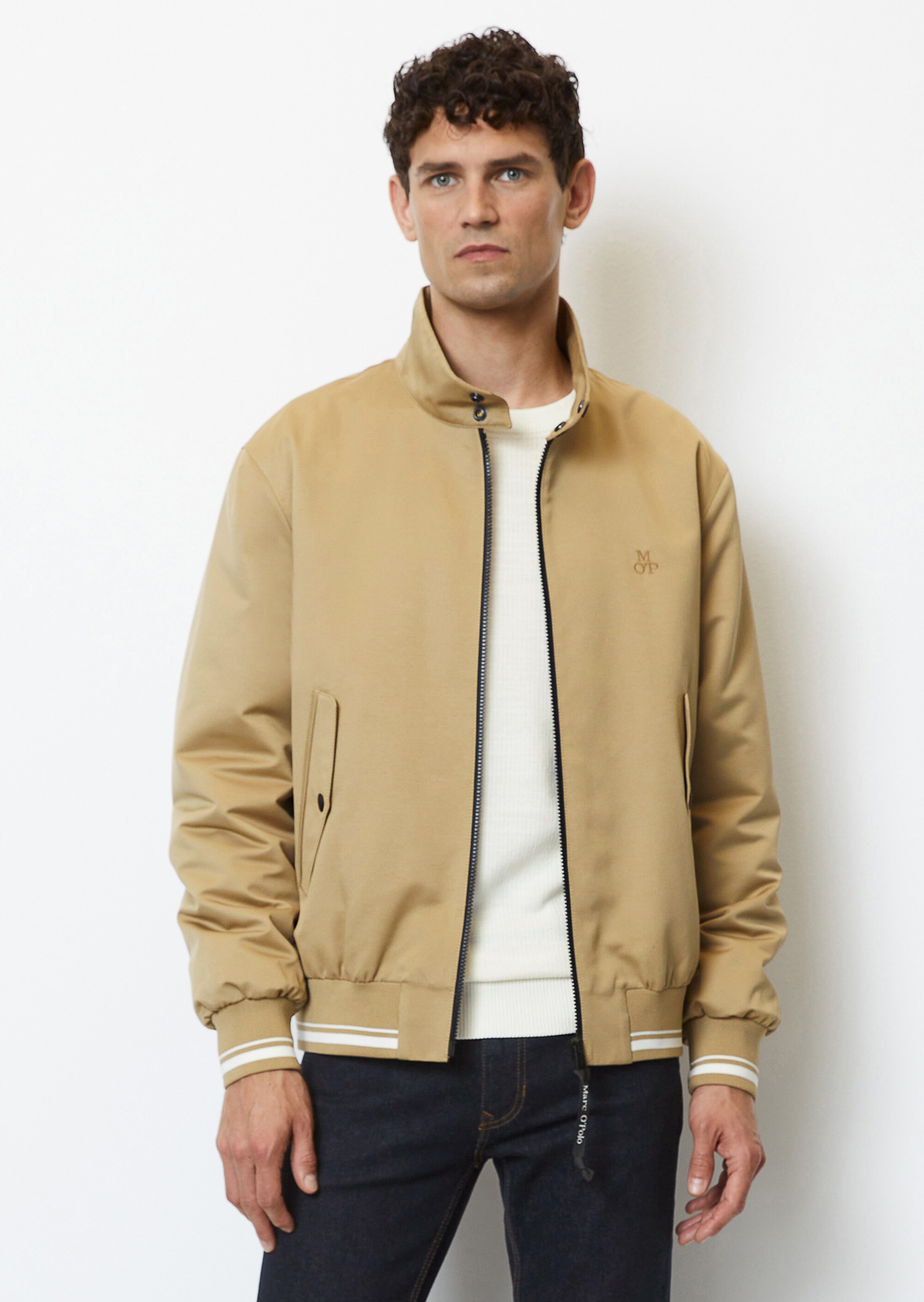 Blouson-Jacke regular mit Biker-Kragen