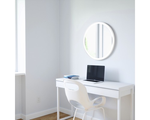 LED badkamerspiegel DSK wit rond mat Ø60cm IP 24