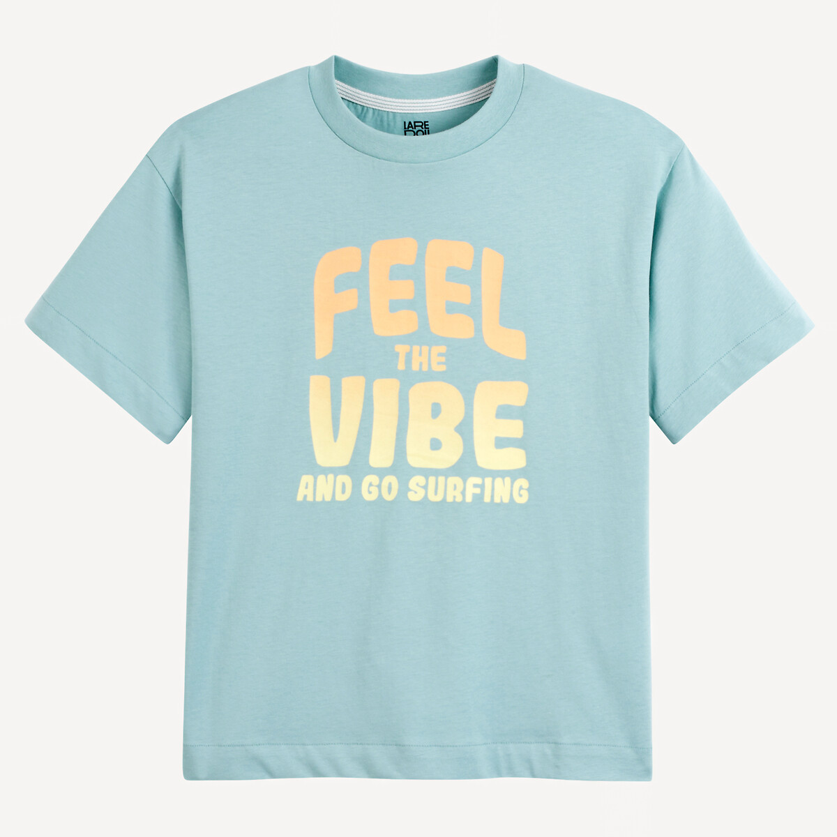 COLEÇÃO LA REDOUTE<br>Camiseta oversized com gola redonda e texto