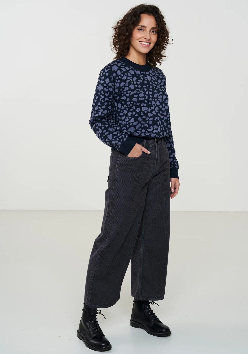 Recolution Cord-Hose Erica Corduroy Denim Blue