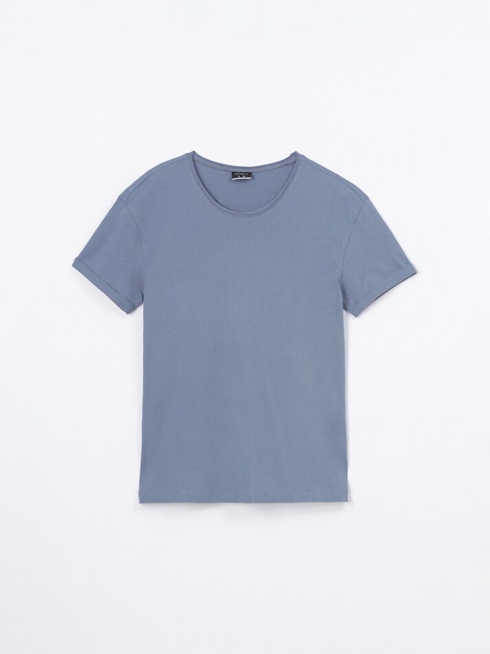 Camiseta macia - Cinza Azul