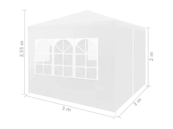 Tente de réception 3 x 3 m Blanc