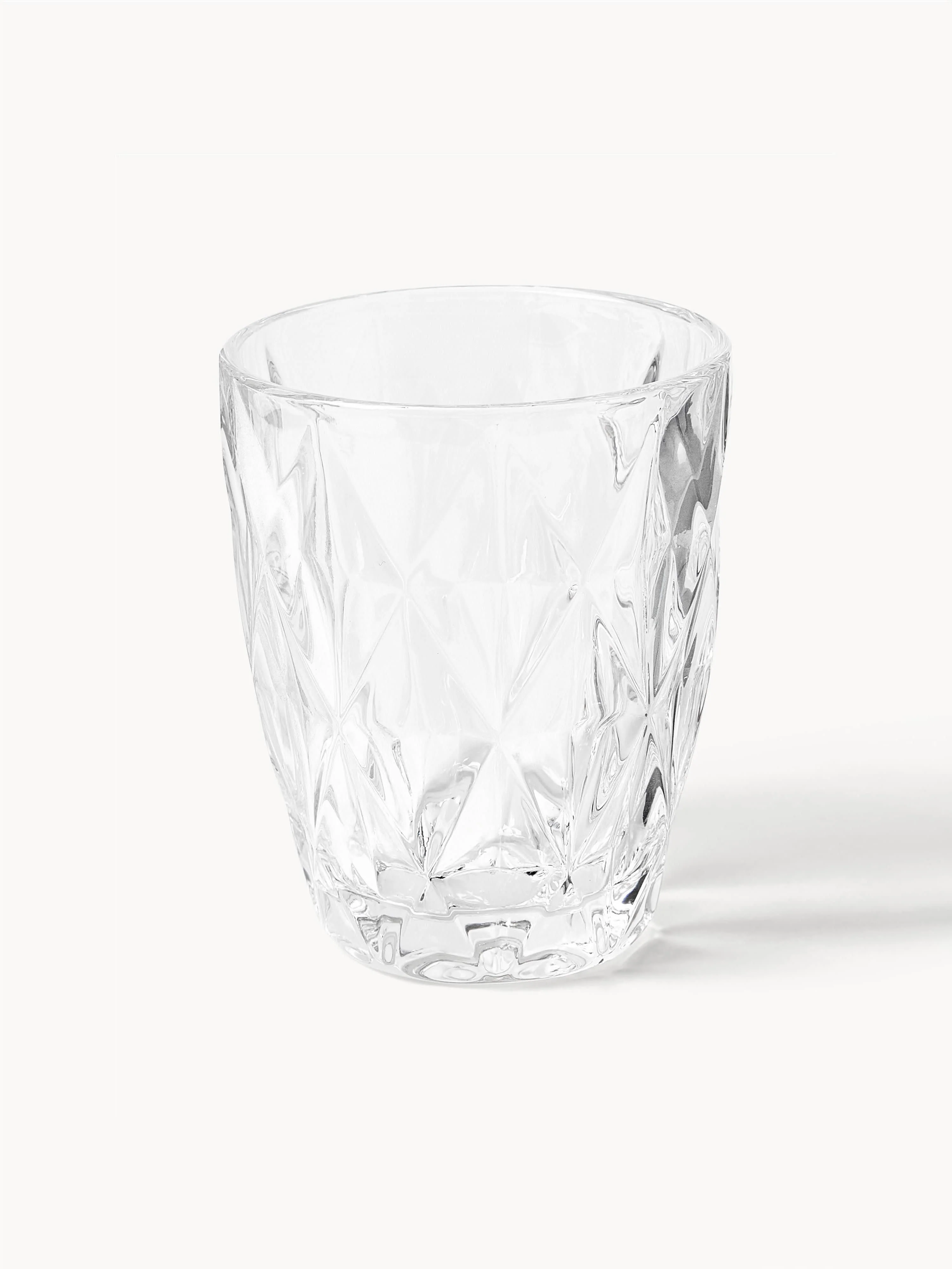 Glazen Colorado met textuurpatroon, 4-delig