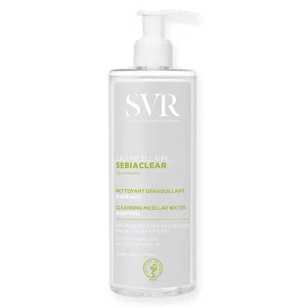 Água Micelar SVR Sebiaclear 400ml + Refil Ecológico 400ml para Pele com Tendência à Acne