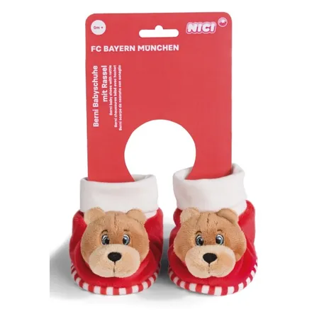 NICI Babyschuhe mit Rassel FC BAYERN Bär Berni