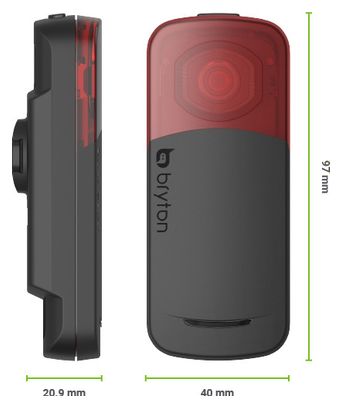 Radar & éclairage arrière Bryton Gardia R300L