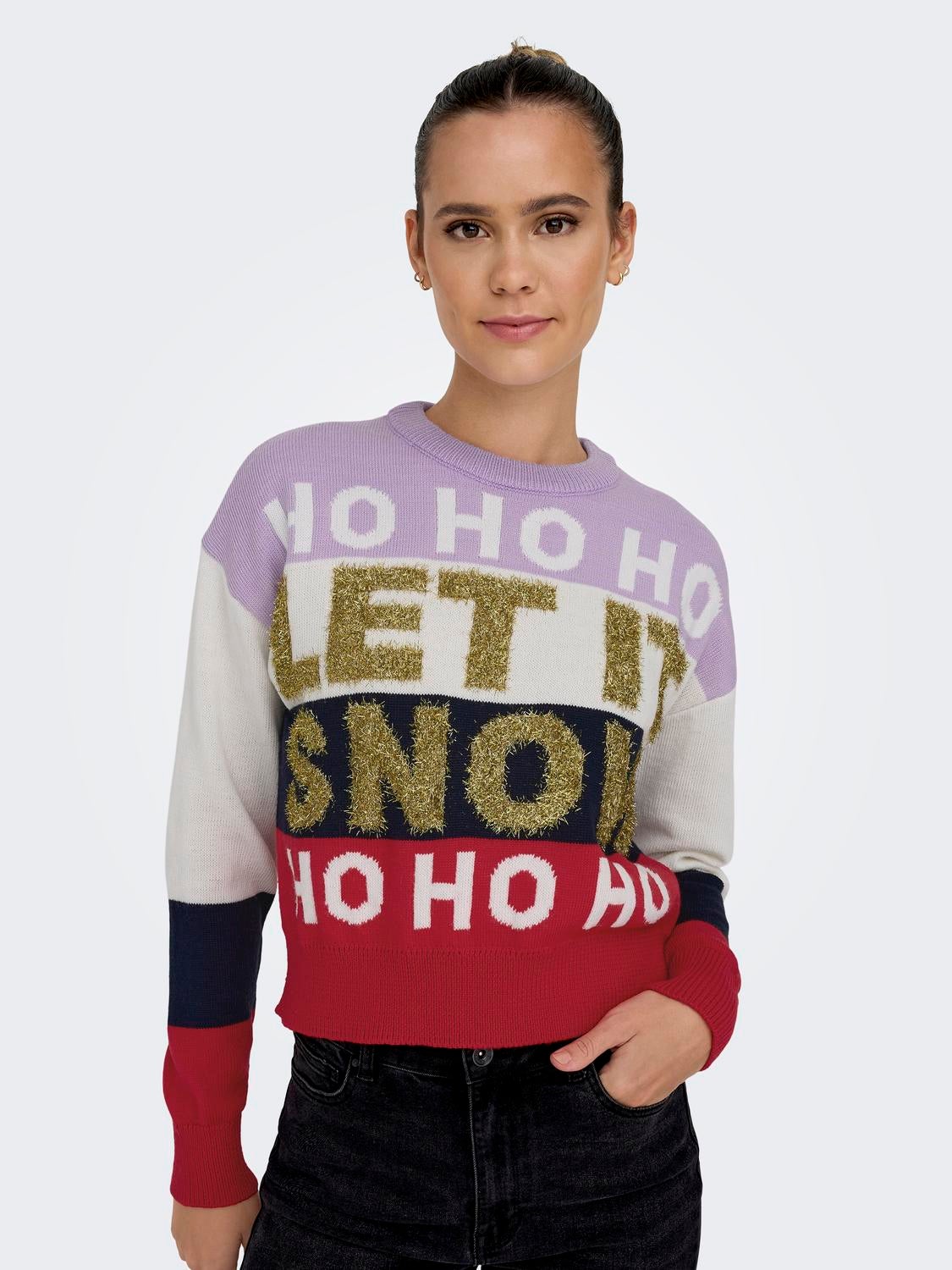 ONLXMAS Strickpullover Lavendula