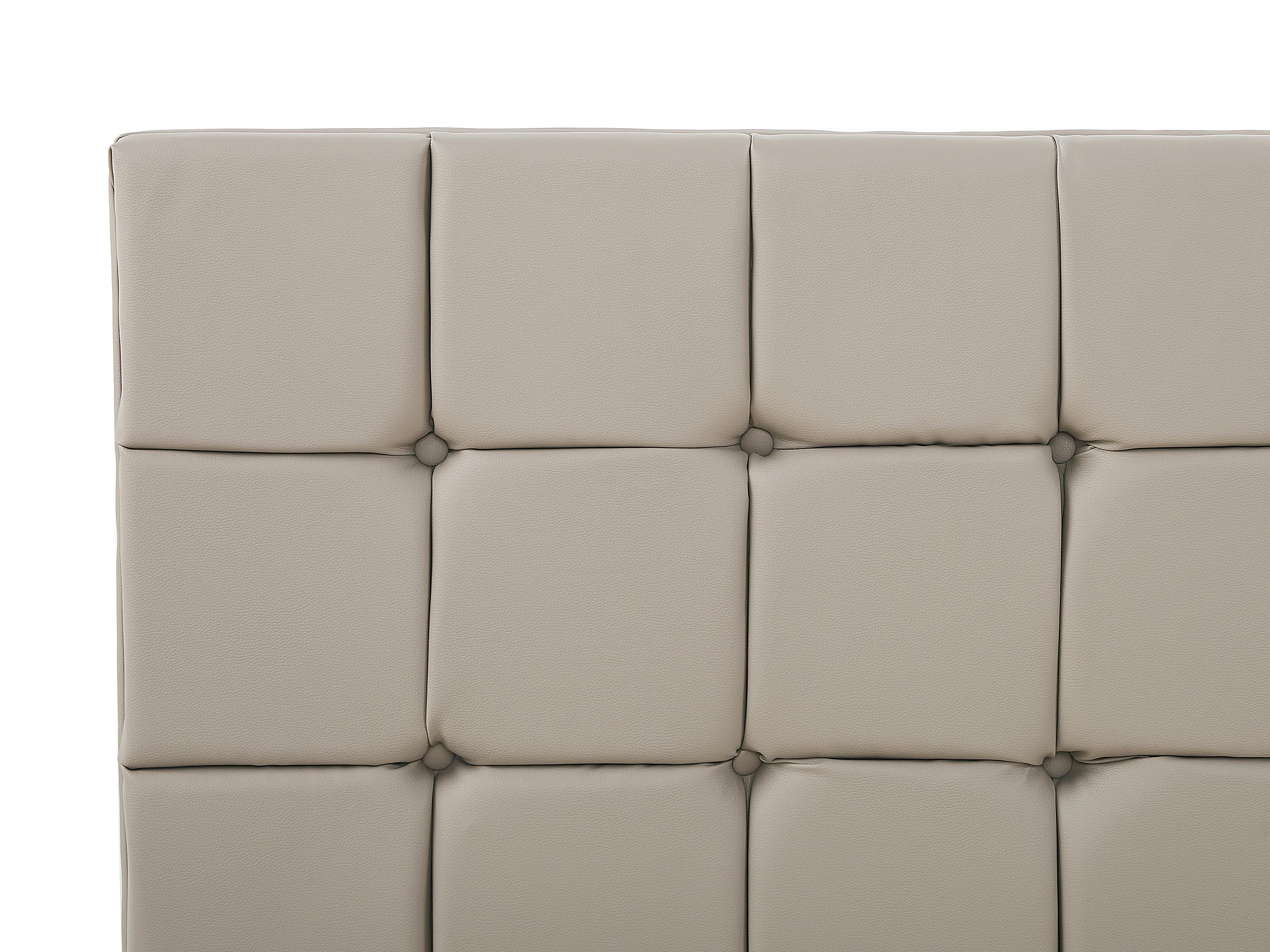 Bed Kunstleer AMBERT 160 x 200 cm Taupe