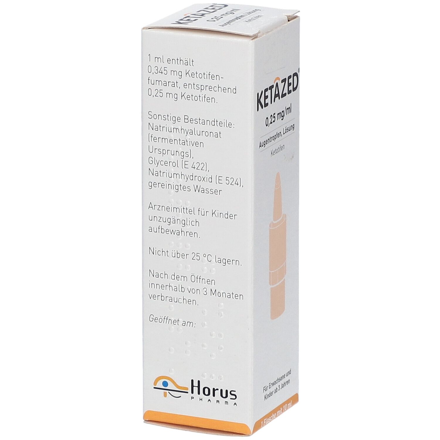 Ketazed® 0,25 mg/ml Augentropfen, Lösung
