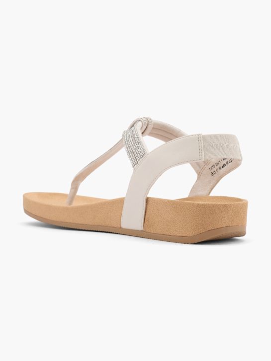 Graceland Sandalen-Zehentrenner Offwhite