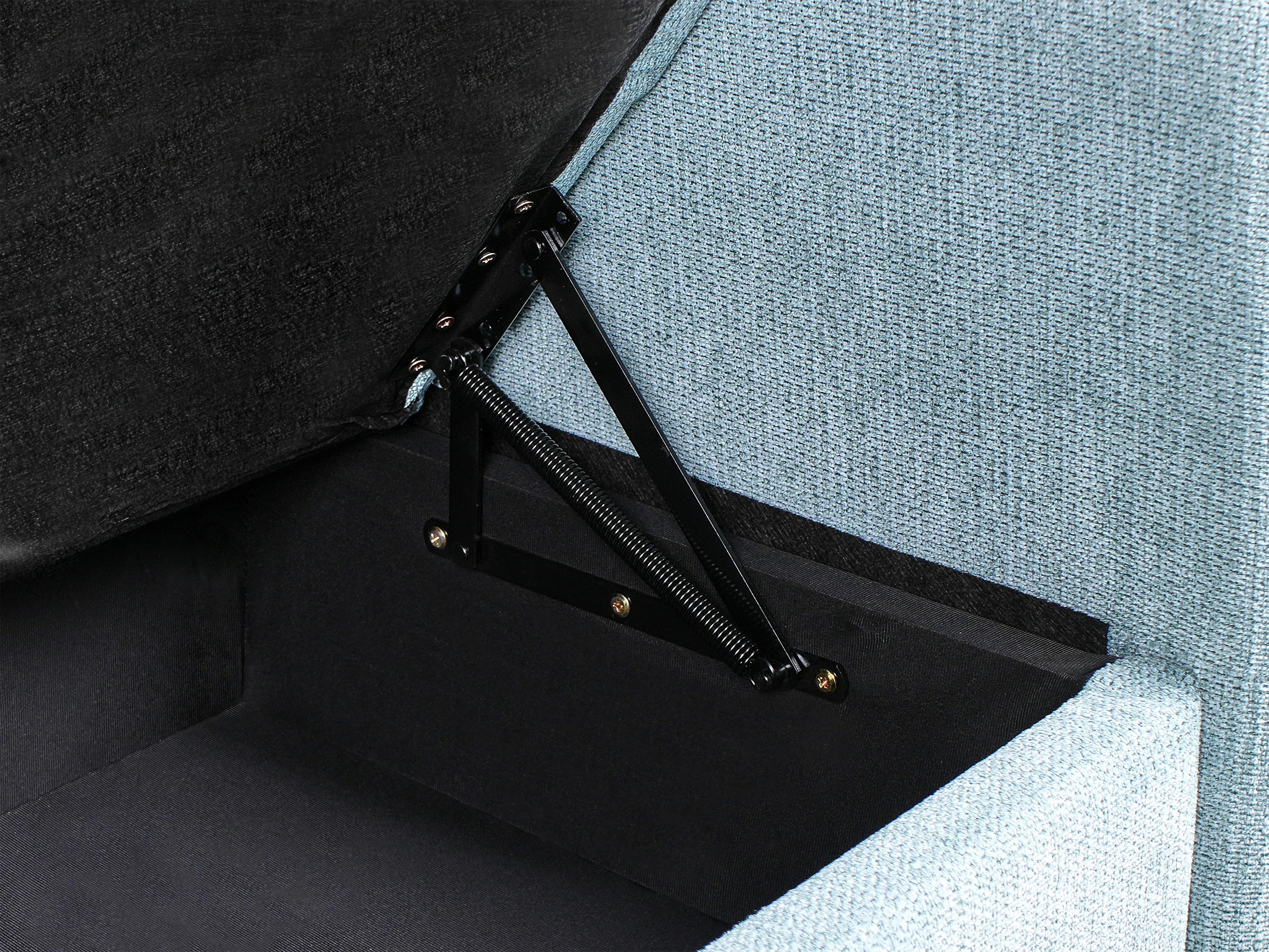 Bank 3-zits MARE Stof Blauw met opbergruimte