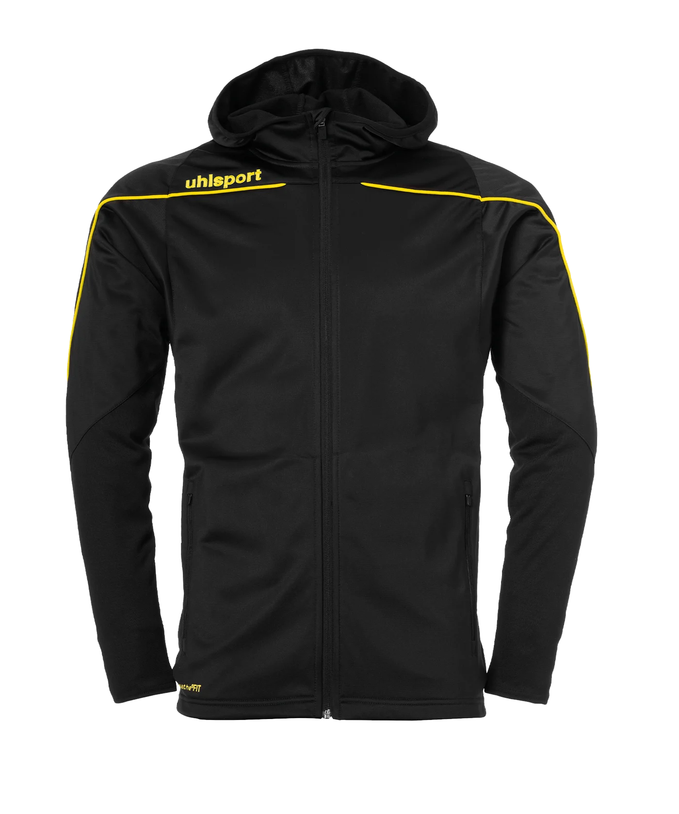 uhlsport Stream 22 Kapuzenjacke Schwarz Gelb F23