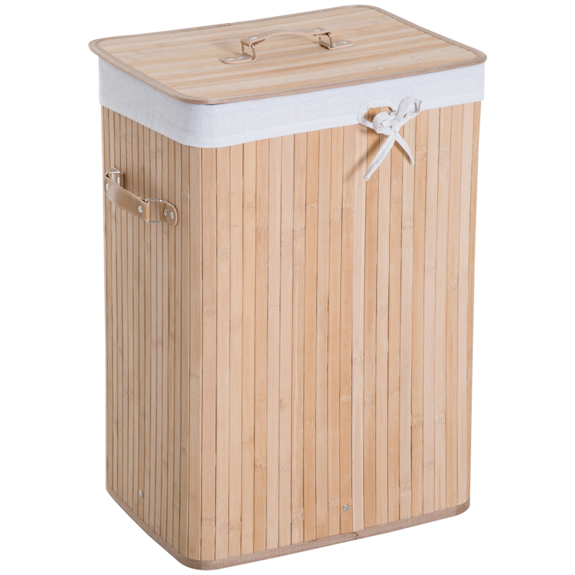 HOMCOM Wäschekorb mit 2 Tragegriffen 40 x 30 x 60 cm (LxBxH)