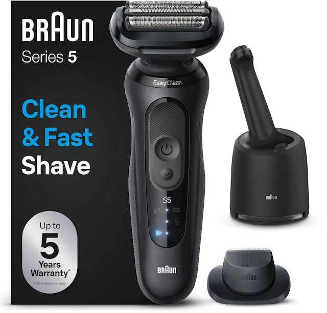 Braun Elektrorasierer »Series 5 52-N7200cc« Reinigungsstation Wasserdichter Folienrasierer, mit Präzisionstrimmer