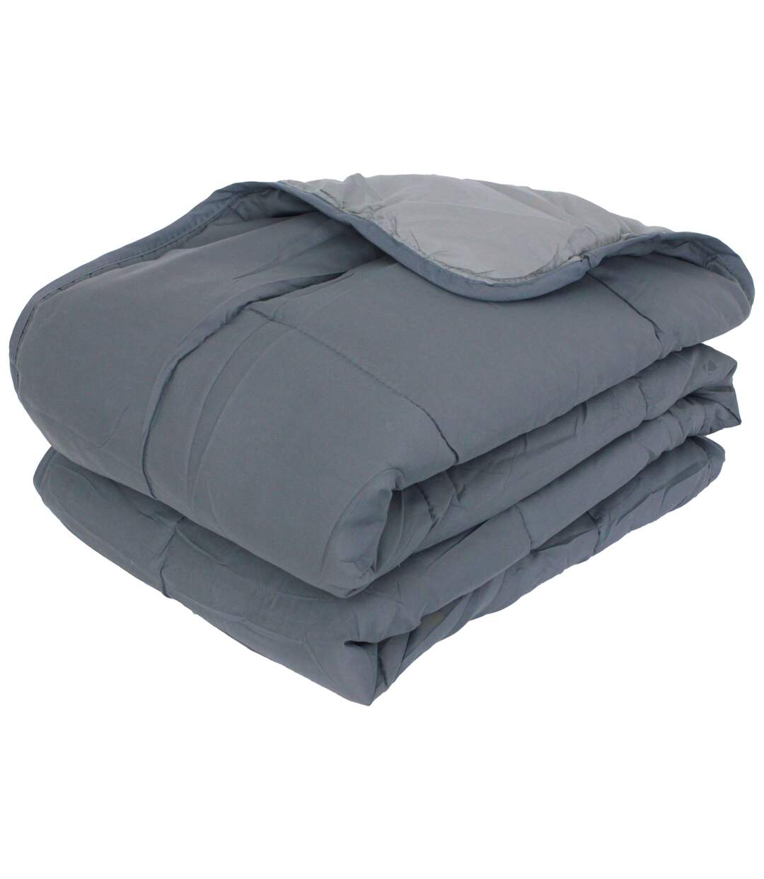 Couette été 260x240 cm COCOON BICOLORE Acier/Argent garnissage fibre polyester 200g/m2